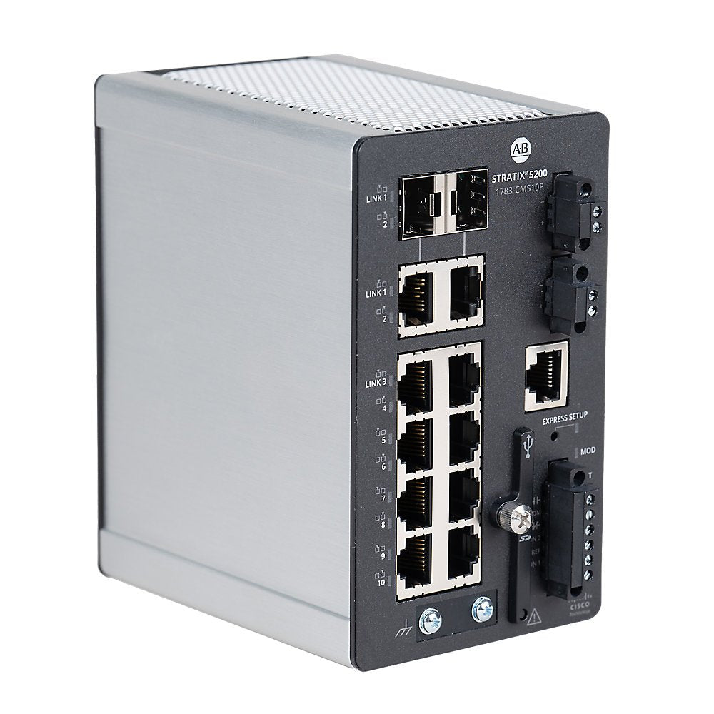 Stratix 5200 switch, 8 copper 100/1000 ports, 2 Combo 100/1000 ports, full FW