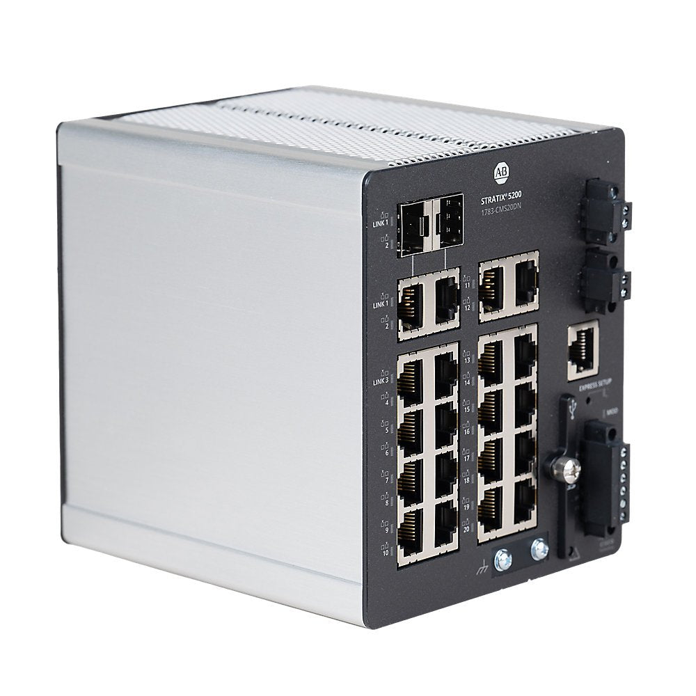 Stratix 5200 switch, 18 copper 100/1000 ports, 2 Combo 100/1000 ports, full FW, DLR