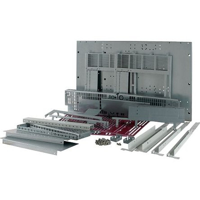 Eaton Grey 2 Gang Stainless Steel Faceplate & Mount Plate