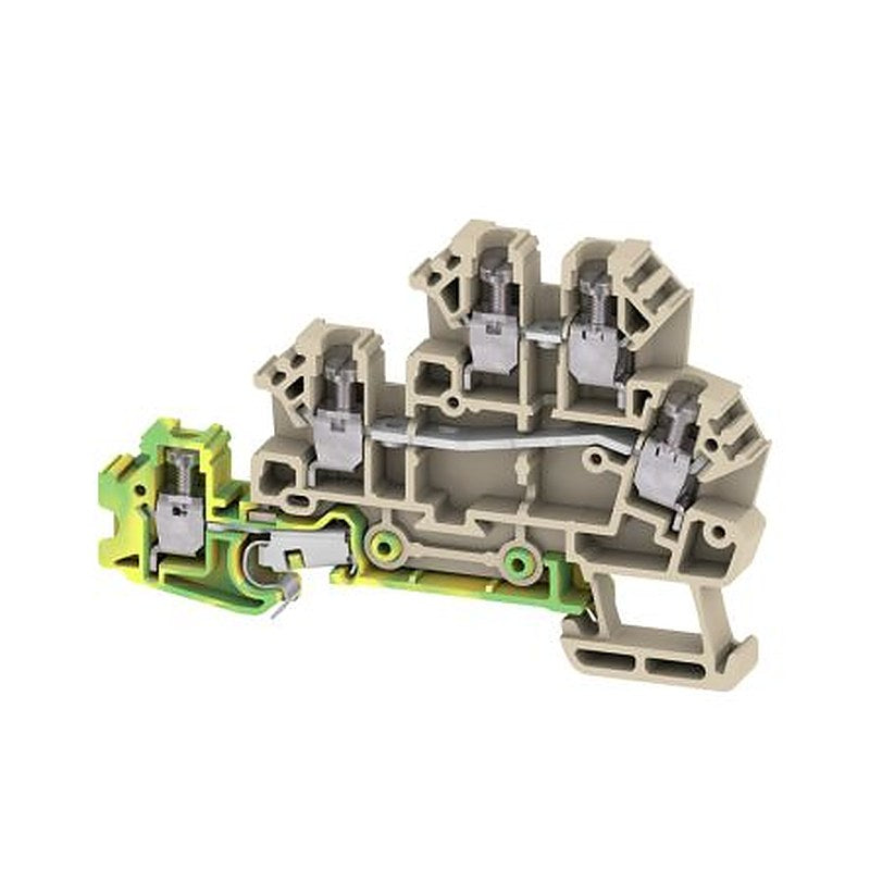 Weidmüller 1783790000 W Series DIN Rail Terminal Block Dark Beige, 2.5mm², 3-Level, Screw