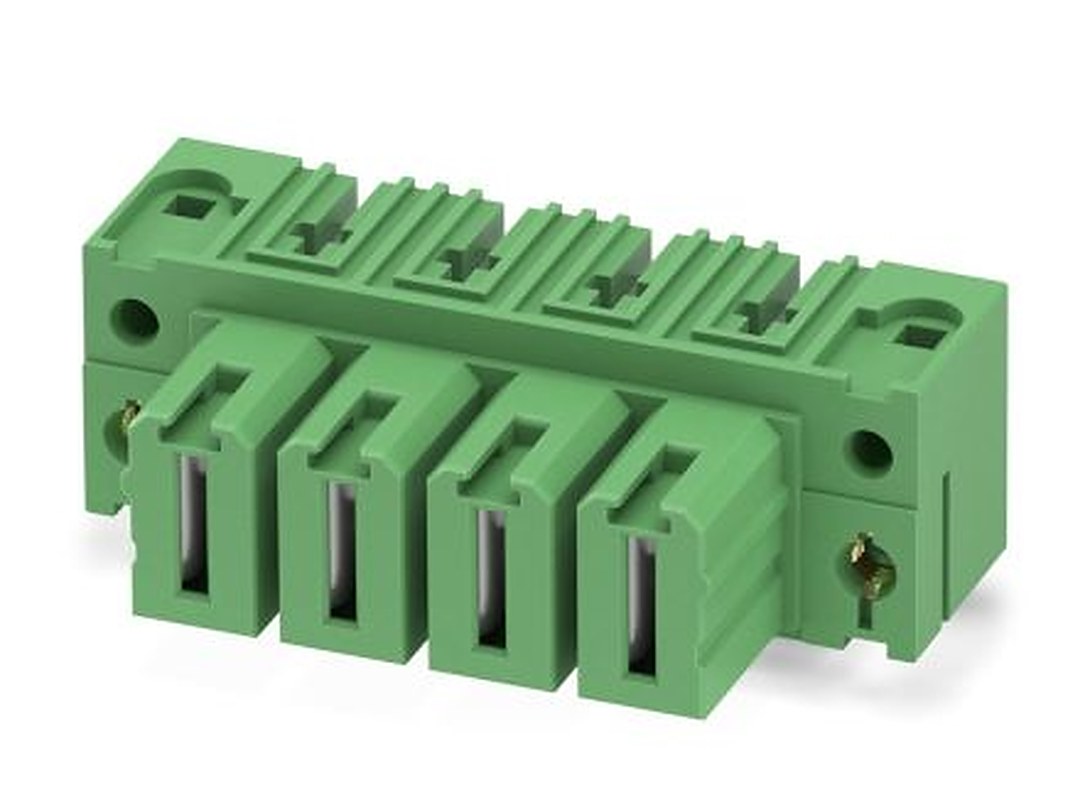 Phoenix Contact IPC 35 HC/ 4-GF-15.00 Series Pluggable Terminal Block, 4-Contact, 15 mm Pitch, 1 Row, 1784936