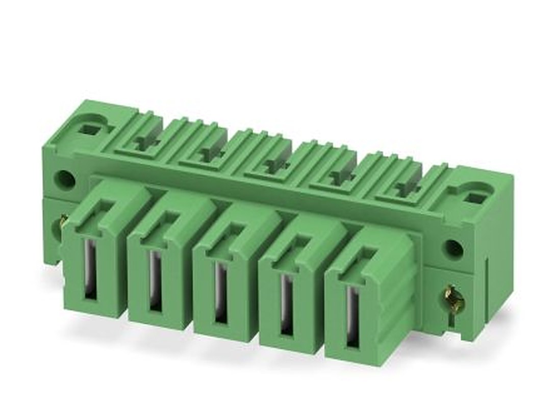 Phoenix Contact IPC 35 HC/ 5-GF-15.00 Series Pluggable Terminal Block, 5-Contact, 15 mm Pitch, 1 Row, 1784949