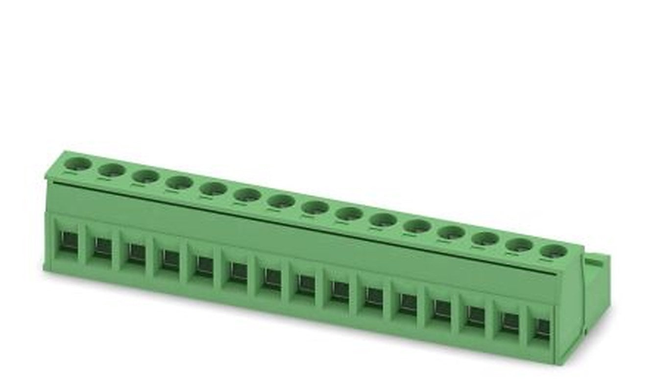 Phoenix Contact IC 2.5/15-ST-5.08 Series Pluggable Terminal Block, 15-Contact, 5.08 mm Pitch, 1 Row, 1786307