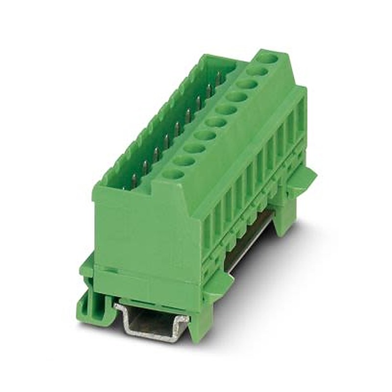 Phoenix Contact, MSTBVK 12 Pole Horizontal DIN Connector, 12A, 320V, Screw-On, DIN Rail Male
