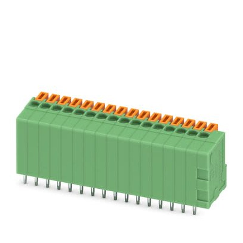 Phoenix Contact PCB Terminal Block, 16-Contact, 2.54 mm Pitch, Wave Soldering Mount, 1 Row