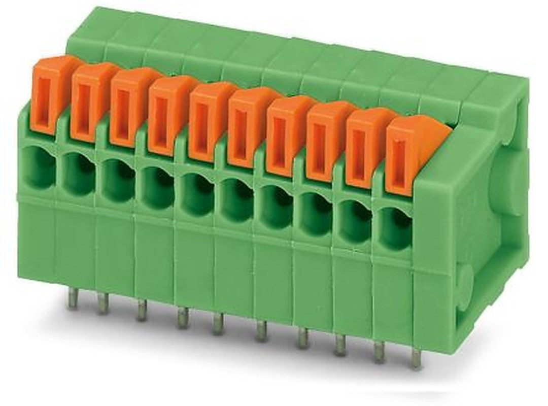 Phoenix Contact FFKDSA1/H-2.54- 6 Series Horizontal Pluggable Terminal Block, 6 Contact(s), 2.5 mm Pitch, 1 Row