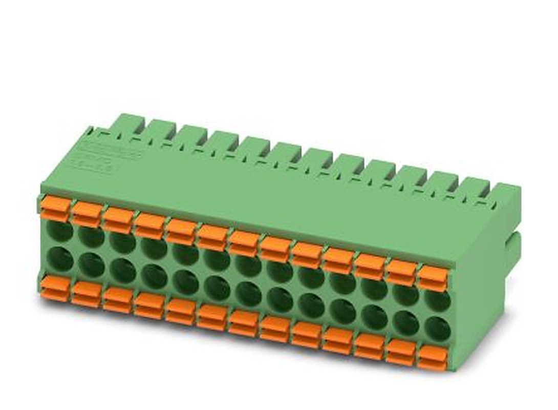 Phoenix Contact DFMC 1.5/13-ST-3.5 Series Pluggable Terminal Block, 26-Contact, 3.5 mm Pitch, 2 Row, 1790218