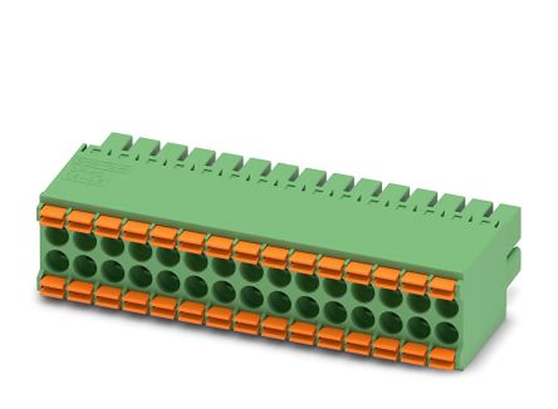 Phoenix Contact DFMC 1.5/15-ST-3.5 Series Pluggable Terminal Block, 30-Contact, 3.5 mm Pitch, 2 Row, 1790234
