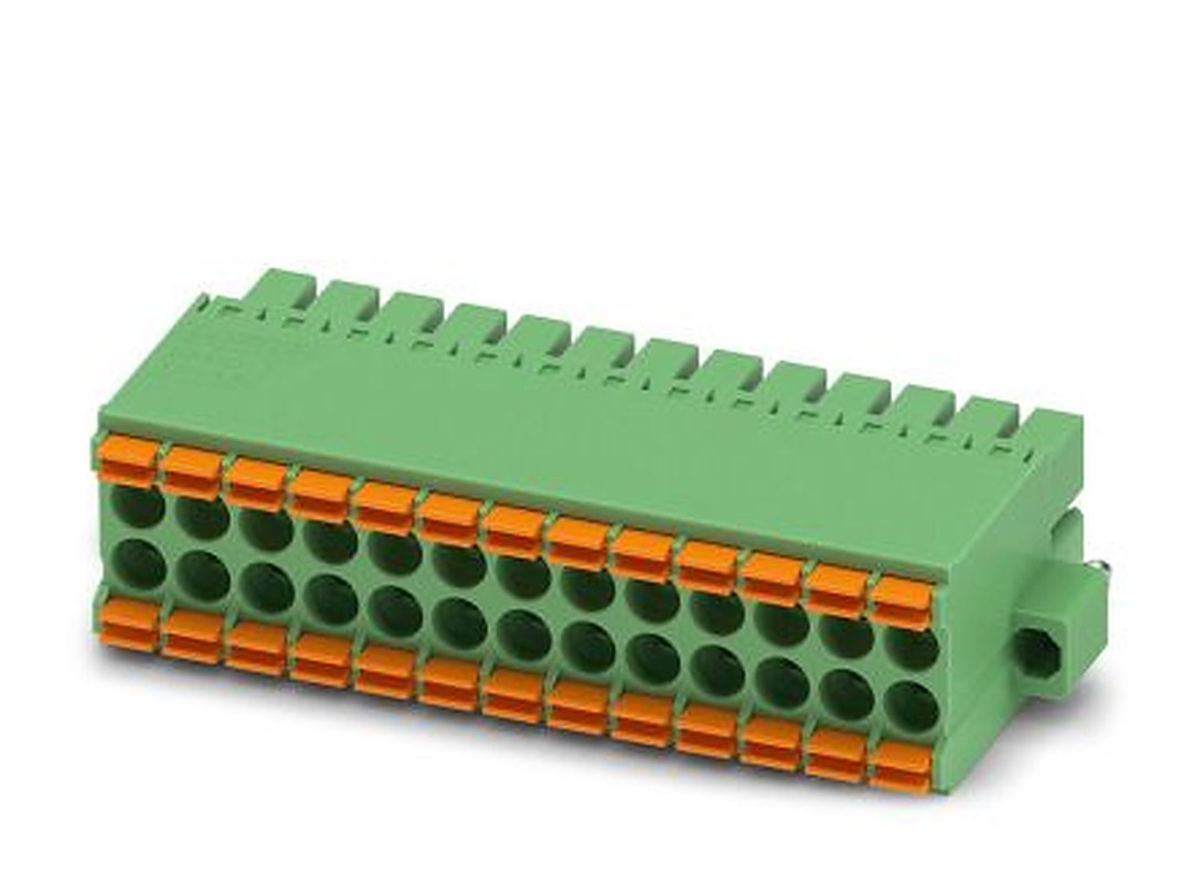 Phoenix Contact DFMC 1.5/13-STF-3.5 Series Pluggable Terminal Block, 26-Contact, 3.5 mm Pitch, 2 Row, 1790409