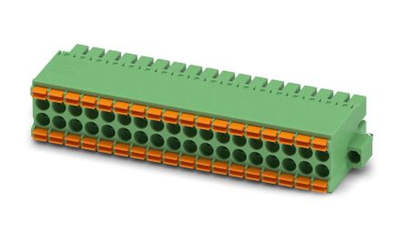 Phoenix Contact DFMC 1.5/18-STF-3.5 Series Pluggable Terminal Block, 36-Contact, 3.5 mm Pitch, 1 Row, 1790454