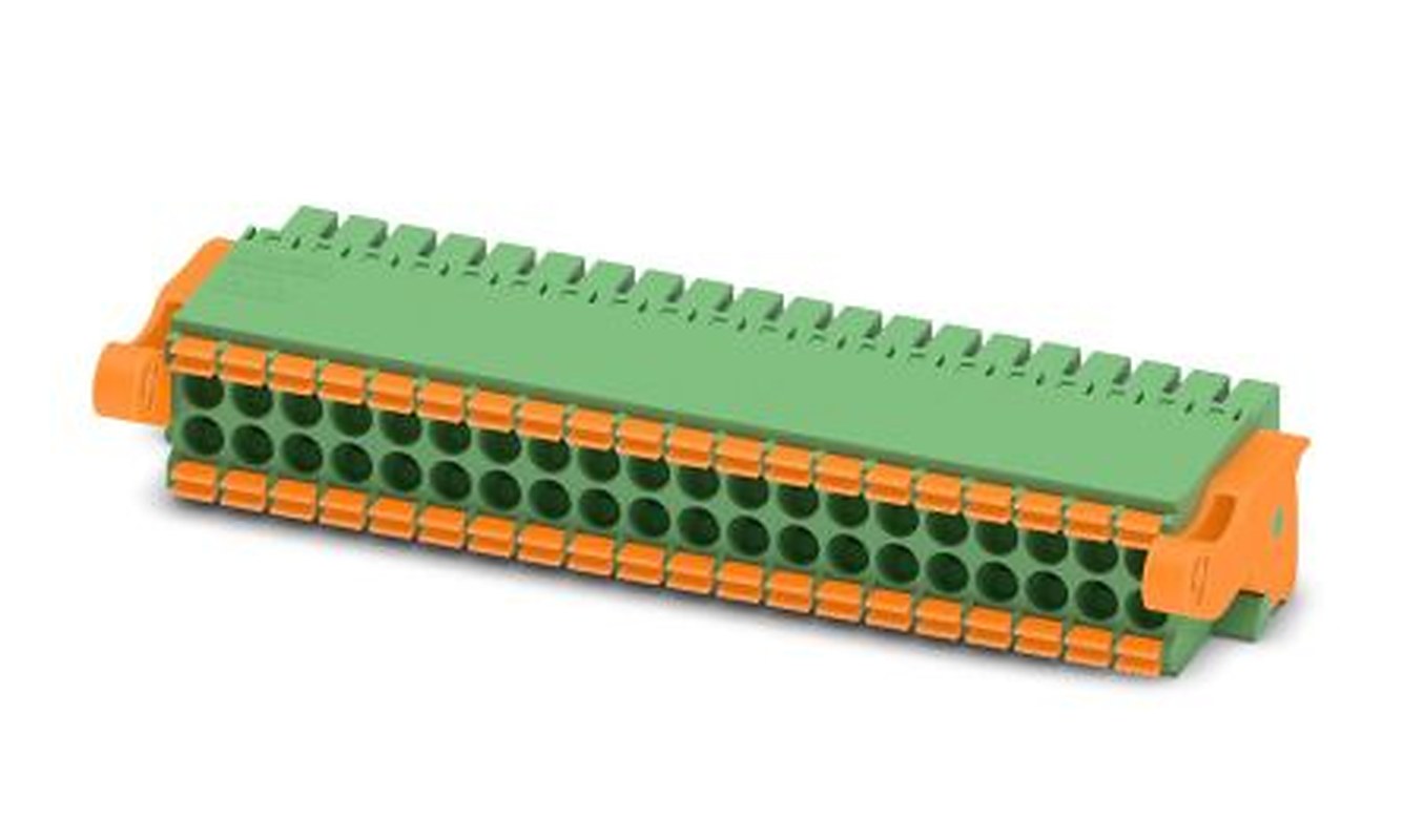 Phoenix Contact DFMC 1.5/20-ST-3.5-LR Series Pluggable Terminal Block, 20-Contact, 3.5 mm Pitch, 1 Row, 1790661