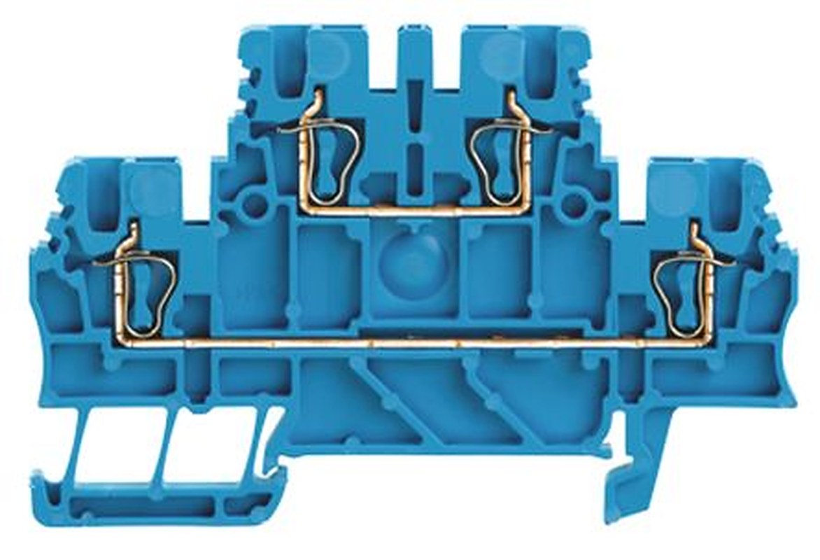Weidmüller 1791110000 Z Series Feed Through Terminal Block Blue, 1.5mm², 2-Level, Clamp