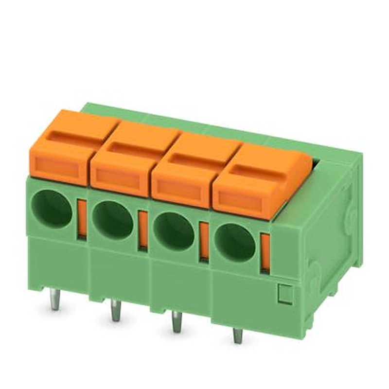 Phoenix Contact FFKDS(A)/H1 Series PCB Terminal Block, 4-Contact, 5.08 mm Pitch, Wave Soldering Mount, 1 Row