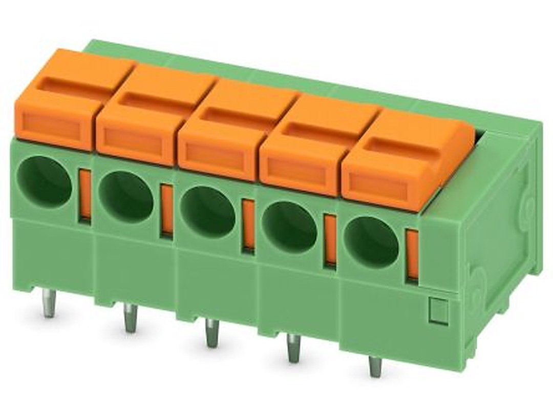Phoenix Contact FFKDSA1/H1-5.08- 5 Series Horizontal PCB Terminal Block, 5 Contact(s), 5.08 mm Pitch, 1 Row