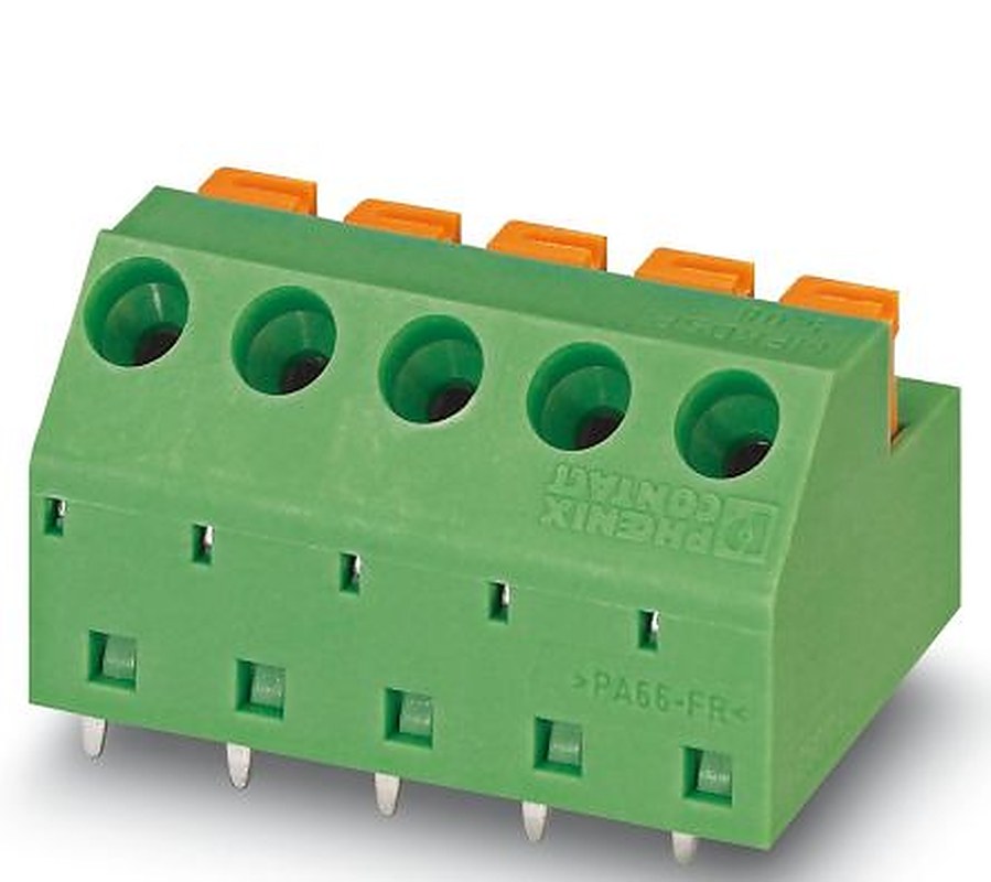 Phoenix Contact MFKDSP/6-5.08 Series Right Angle PCB Terminal Block, 6 Contact(s), 5.08 mm Pitch, 1 Row