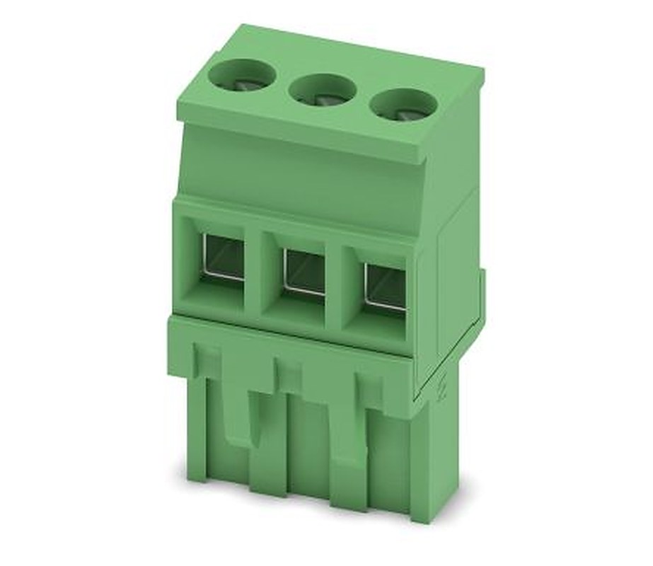 Phoenix Contact MVSTBR 2.5/3-ST Series Pluggable Terminal Block, 3-Contact, 5 mm Pitch, 1 Row, 1792029