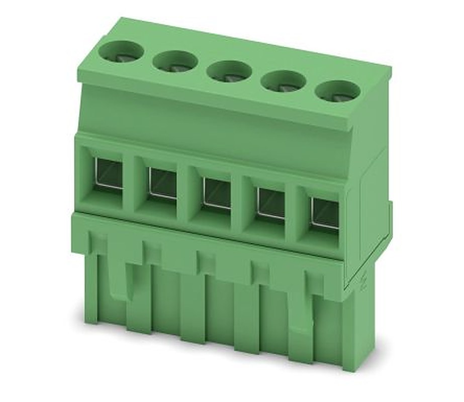Phoenix Contact MVSTBR 2.5/5-ST Series Pluggable Terminal Block, 5-Contact, 5 mm Pitch, 1 Row