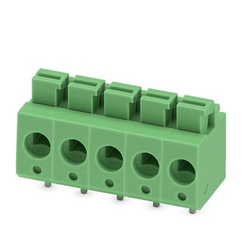 Phoenix Contact PCB Terminal Block, 5-Contact, 5 mm Pitch, Wave Soldering Mount, 1 Row