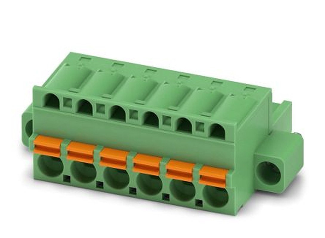 Phoenix Contact FKC 2.5/6-STF-5.08 EX Series Pluggable Terminal Block, 6-Contact, 5.08 mm Pitch, 1 Row, 1796034