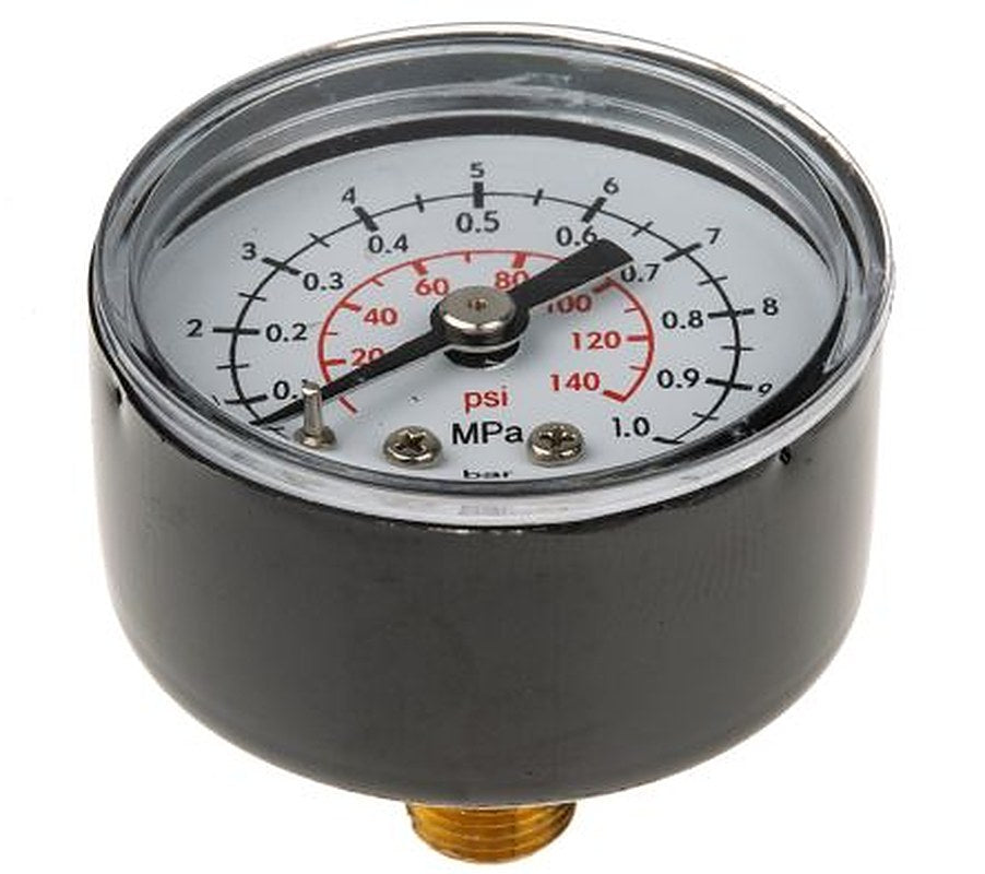 Norgren R 1/8 in MNPT Pressure Gauge, 40 mm, 10 bar, UKAS