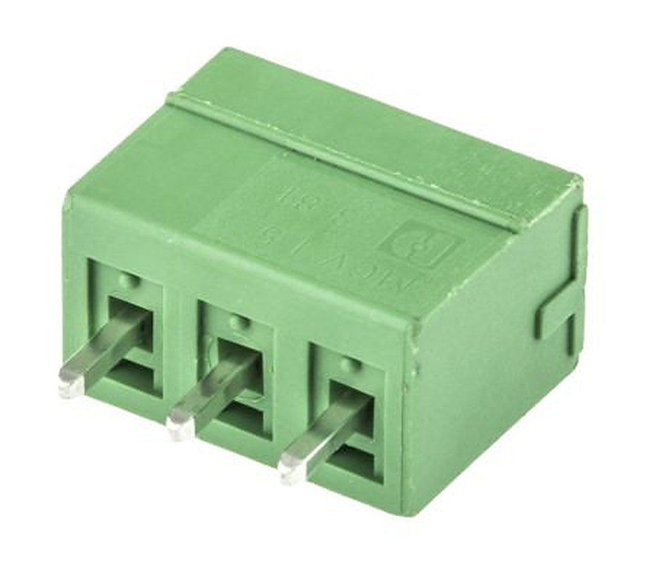 Phoenix Contact MCV 1.5/3-G-3.81 Series Pluggable Terminal Block, 3-Contact, 3.81 mm Pitch, 1 Row, 1803439