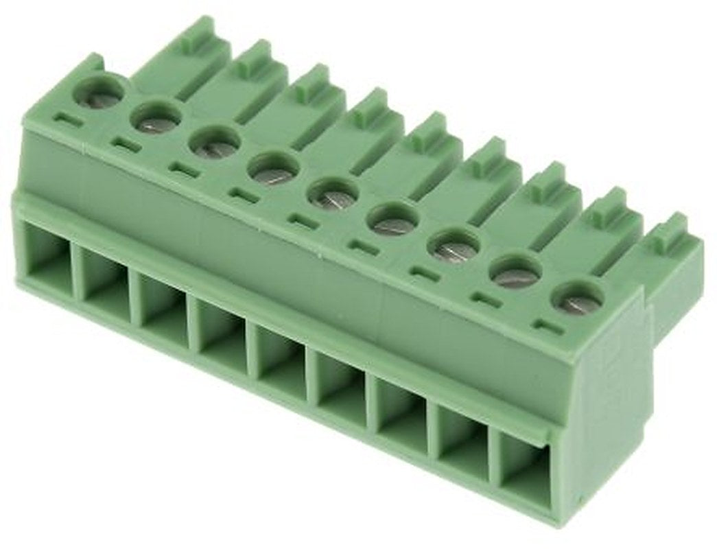 Phoenix Contact MC 1.5/9-ST-3.81 Series Pluggable Terminal Block, 9-Contact, 3.81 mm Pitch, 1 Row