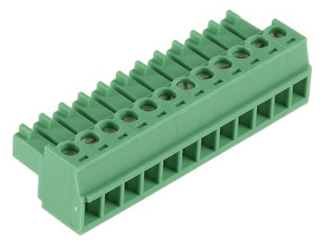 Phoenix Contact MC 1.5/12-ST-3.81 Series Pluggable Terminal Block, 12-Contact, 3.81 mm Pitch, 1 Row, 1803675