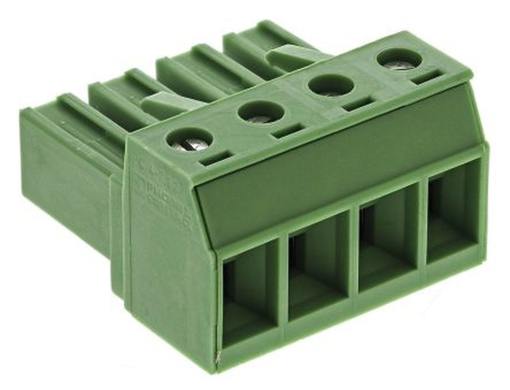 Phoenix Contact POWER COMBICON PC Series Pluggable Terminal Block, 4-Contact, 7.62 mm Pitch, 1 Row, 1804920