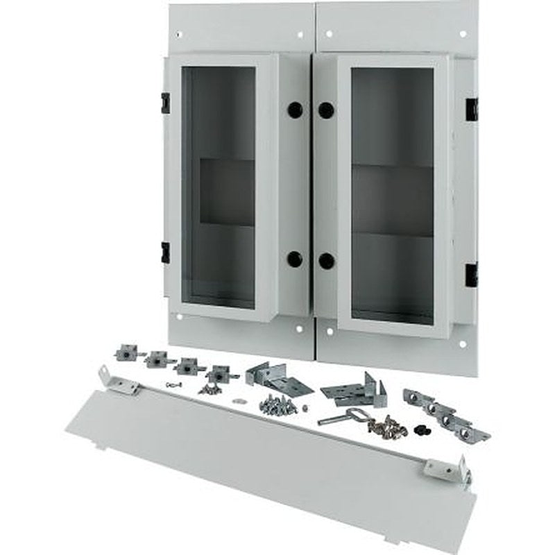 Eaton Grey 2 Gang Front Plate Steel Faceplate & Mount Plate