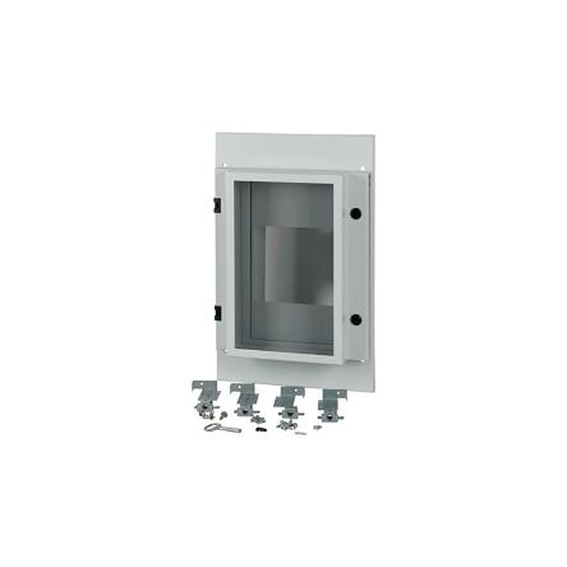 Eaton Grey 1 Gang Front Plate Steel Faceplate & Mounting Plate