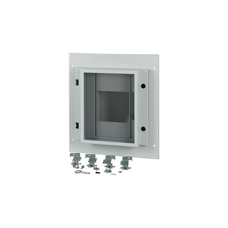 Eaton Grey 3 Gang Front Plate Steel Faceplate & Mount Plate
