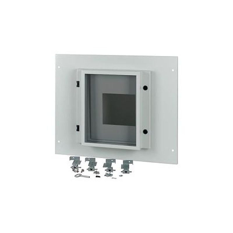 Eaton Grey 1 Gang Front Plate Steel Faceplate & Mount Plate