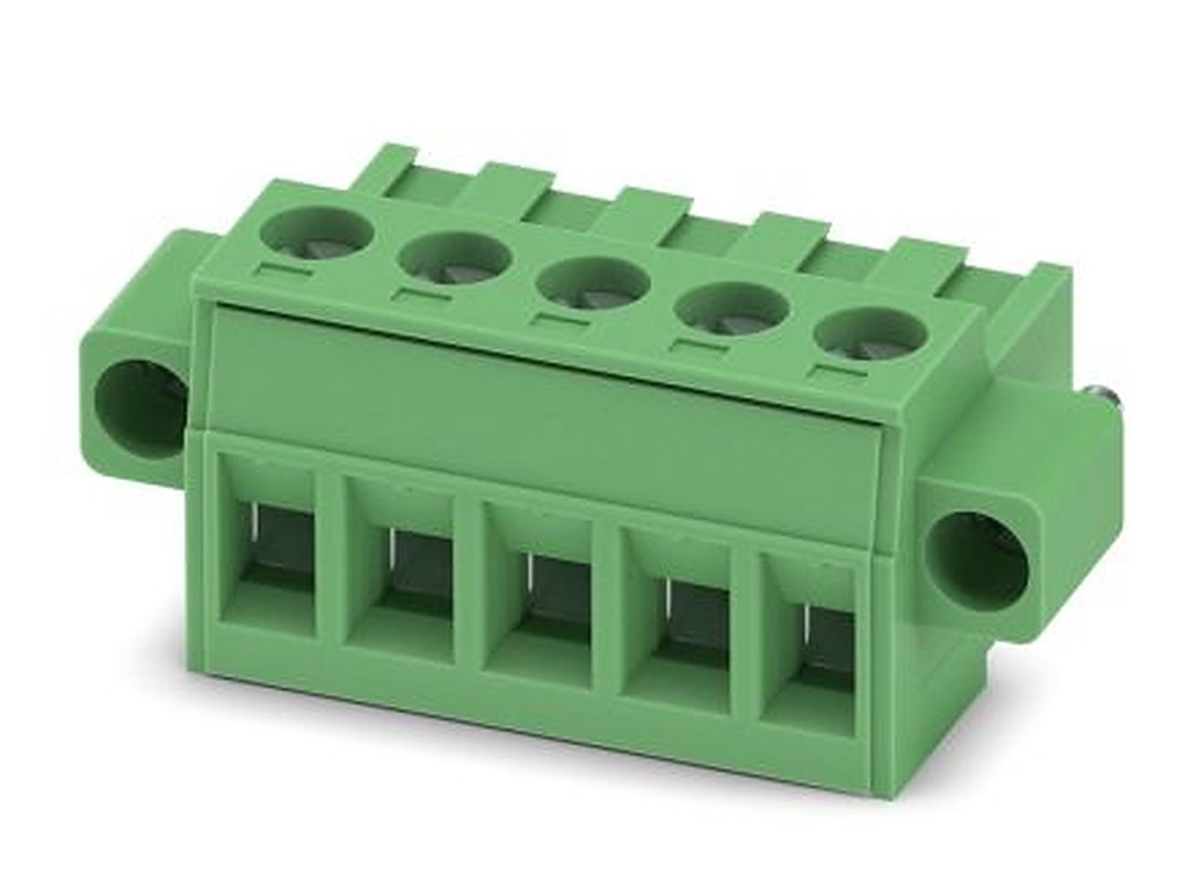 Phoenix Contact MSTBT 2.5/ 5-STF-5.08 Series Pluggable Terminal Block, 5-Contact, 5.08 mm Pitch, 1 Row, 1805330