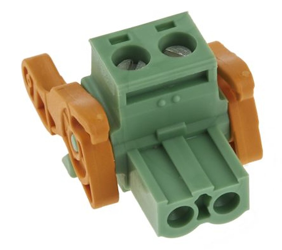 Phoenix Contact MSTB 2.5/2-ST-5.08-LR Series Pluggable Terminal Block, 2-Contact, 5.08 mm Pitch, 1 Row, 1808886