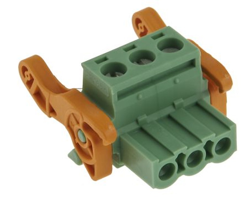 Phoenix Contact MSTB 2.5/3-ST-5.08-LR Series Pluggable Terminal Block, 3-Contact, 5.08 mm Pitch, 1 Row, 1808899