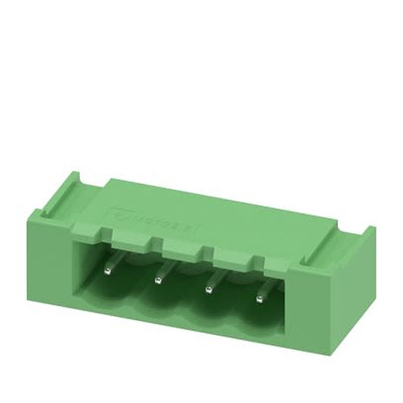 Phoenix Contact MSTBA Series Straight Wave Soldering Mount PCB Header, 4 Contact(s), 5.08 mm Pitch, 1 Row, Shrouded