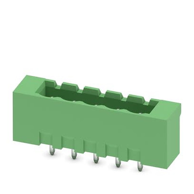 Phoenix Contact MSTBVA Series Straight Wave Soldering Mount PCB Header, 5 Contact(s), 5.08 mm Pitch, 1 Row, Shrouded