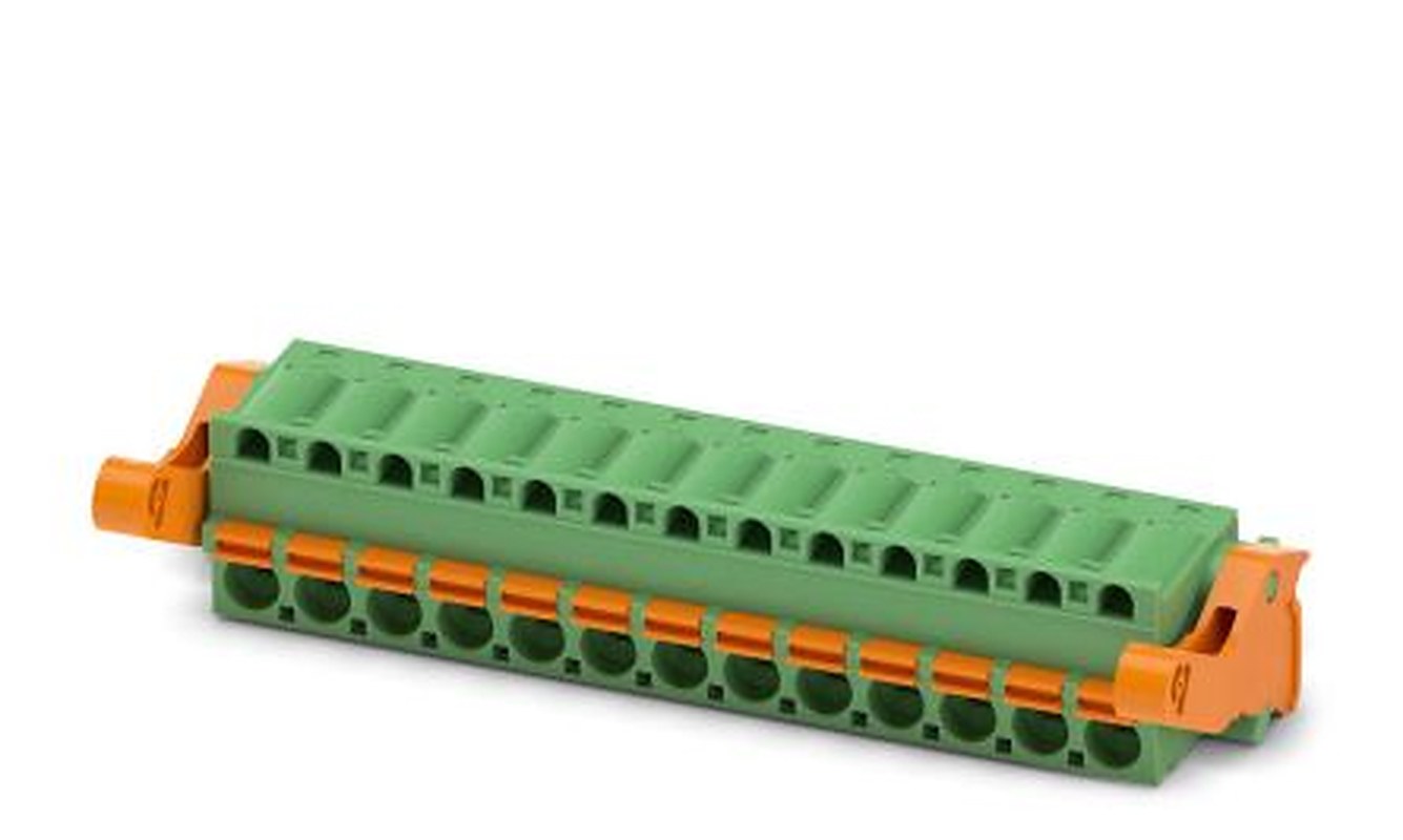 Phoenix Contact FKC 2.5/13-ST-5.08-LR Series Pluggable Terminal Block, 13-Contact, 5.08 mm Pitch, 1 Row, 1810900