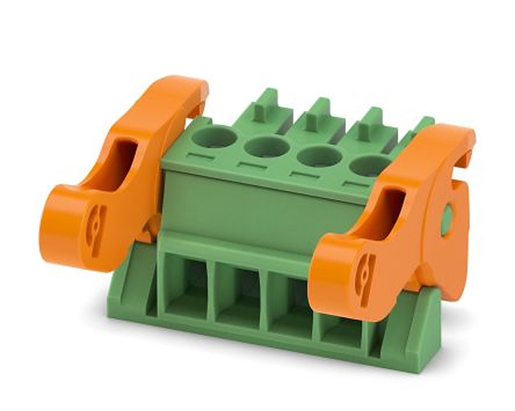 Phoenix Contact MC 1.5/4-ST-3.5-LR Series Pluggable Terminal Block, 4-Contact, 3.5 mm Pitch, 1 Row, 1816878