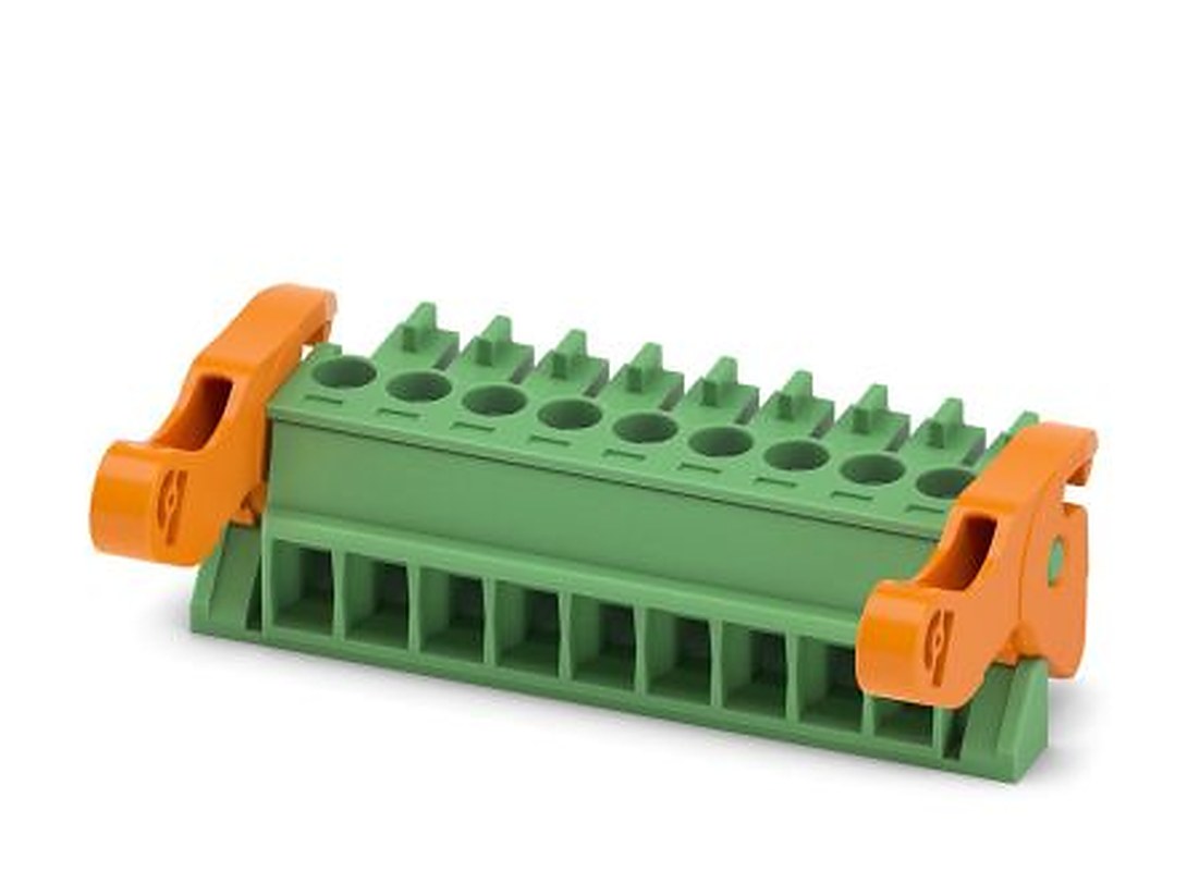 Phoenix Contact MC 1.5/9-ST-3.5-LR Series Pluggable Terminal Block, 9-Contact, 3.5 mm Pitch, 1 Row, 1816920