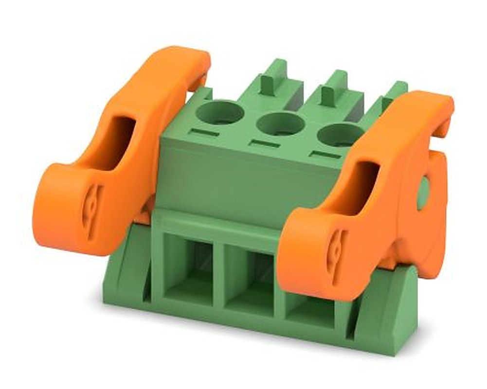 Phoenix Contact MC 1.5/3-ST-3.81-LR Series Pluggable Terminal Block, 3-Contact, 3.81 mm Pitch, 1 Row, 1817055