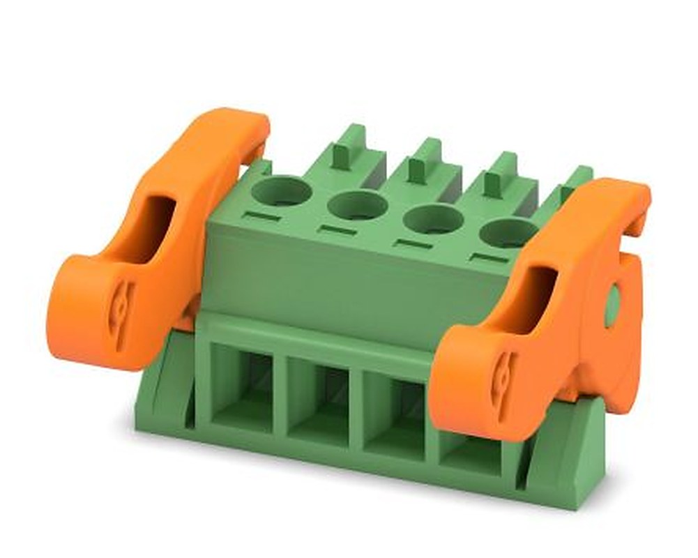 Phoenix Contact MC 1.5/4-ST-3.81-LR Series Pluggable Terminal Block, 4-Contact, 3.81 mm Pitch, 1 Row, 1817068