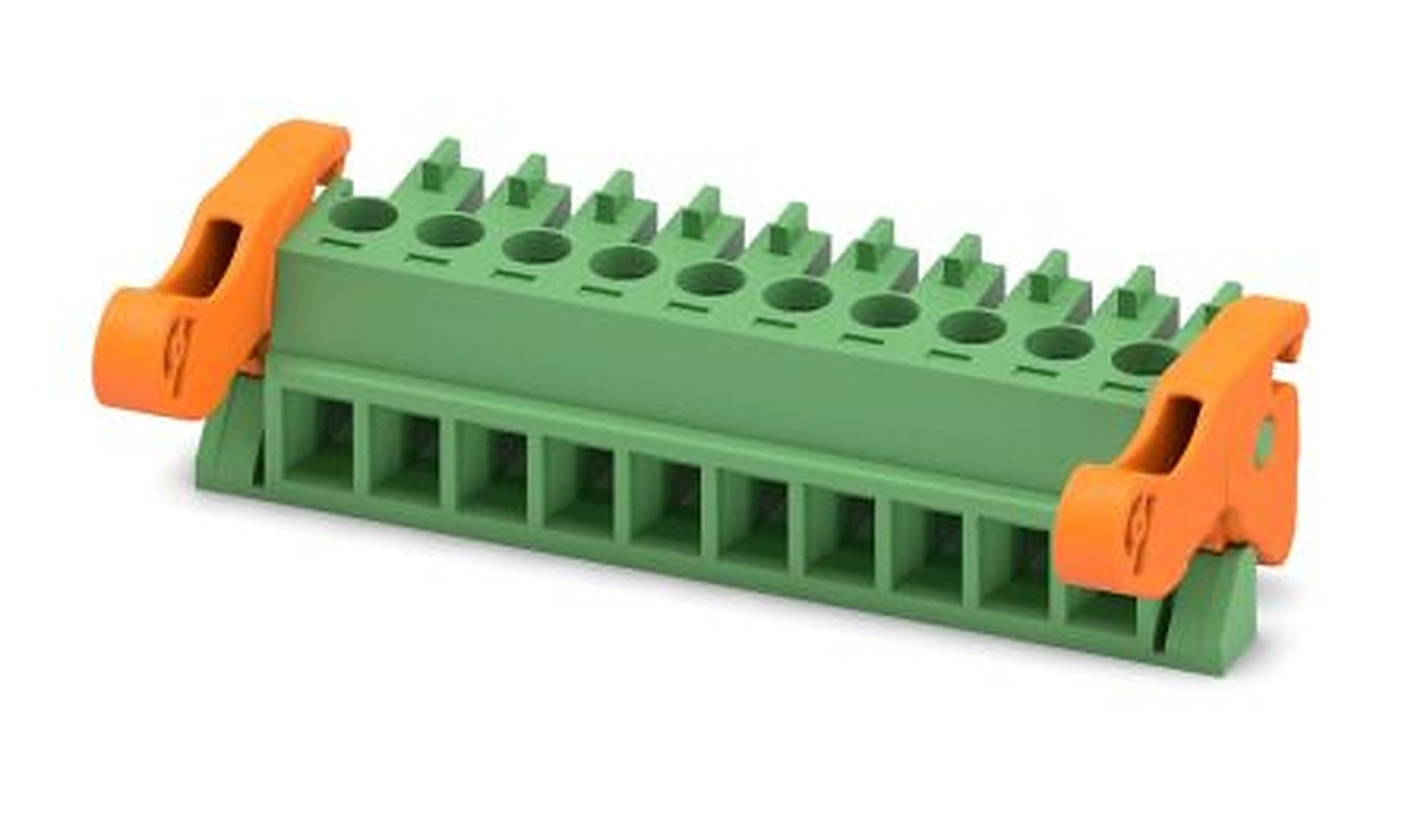 Phoenix Contact MC 1.5/10-ST-3.81-LR Series Pluggable Terminal Block, 10-Contact, 3.81 mm Pitch, 1 Row, 1817123