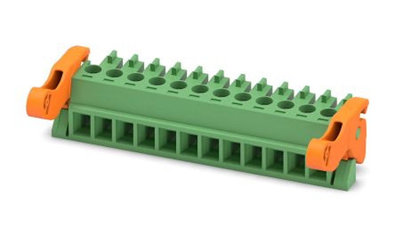 Phoenix Contact MC 1.5/12-ST-3.81-LR Series Pluggable Terminal Block, 12-Contact, 3.81 mm Pitch, 1 Row, 1817149