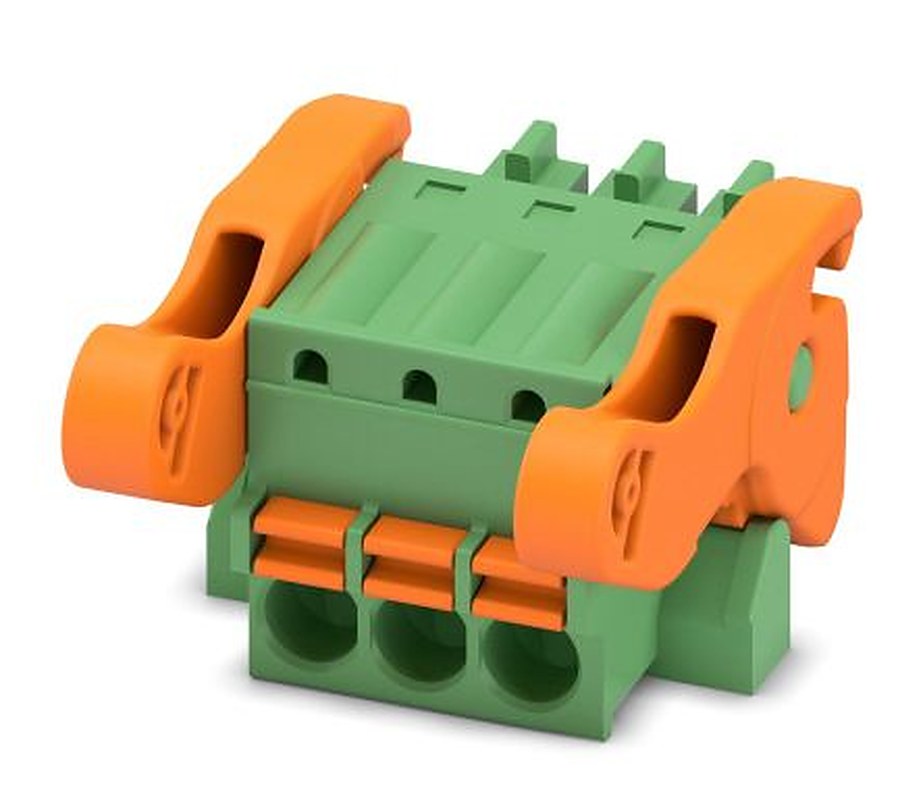 Phoenix Contact FK-MCP 1.5/3-ST-3.5-LR Series Pluggable Terminal Block, 3-Contact, 3.5 mm Pitch, 1 Row, 1817246