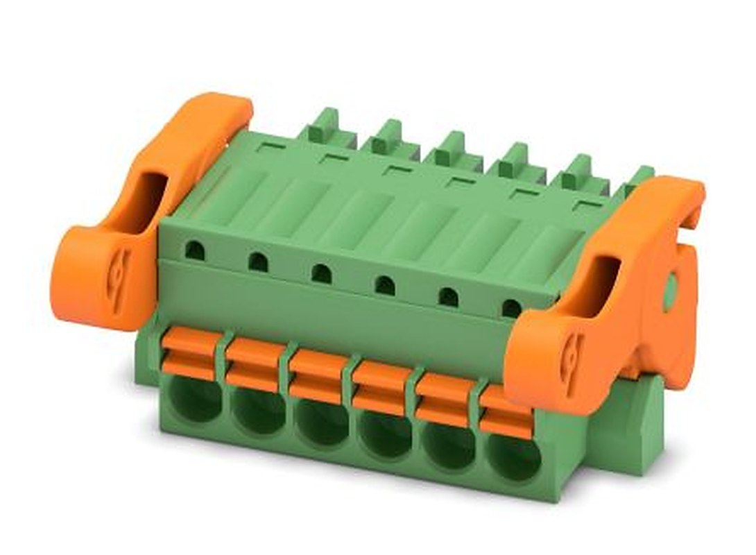 Phoenix Contact FK-MCP 1.5/6-ST-3.5-LR Series Pluggable Terminal Block, 6-Contact, 3.5 mm Pitch, 1 Row, 1817275