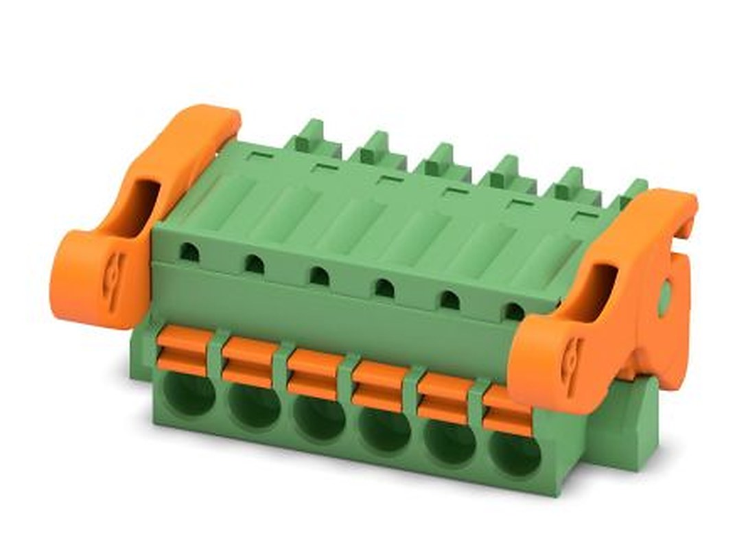 Phoenix Contact FK-MCP 1.5/6-ST-3.81-LR Series Pluggable Terminal Block, 6-Contact, 3.81 mm Pitch, 1 Row, 1817466