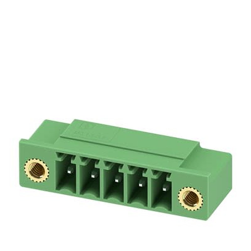 Phoenix Contact MC Series Straight Wave Soldering Mount PCB Header, 5 Contact(s), 3.5 mm Pitch, 1 Row, Shrouded