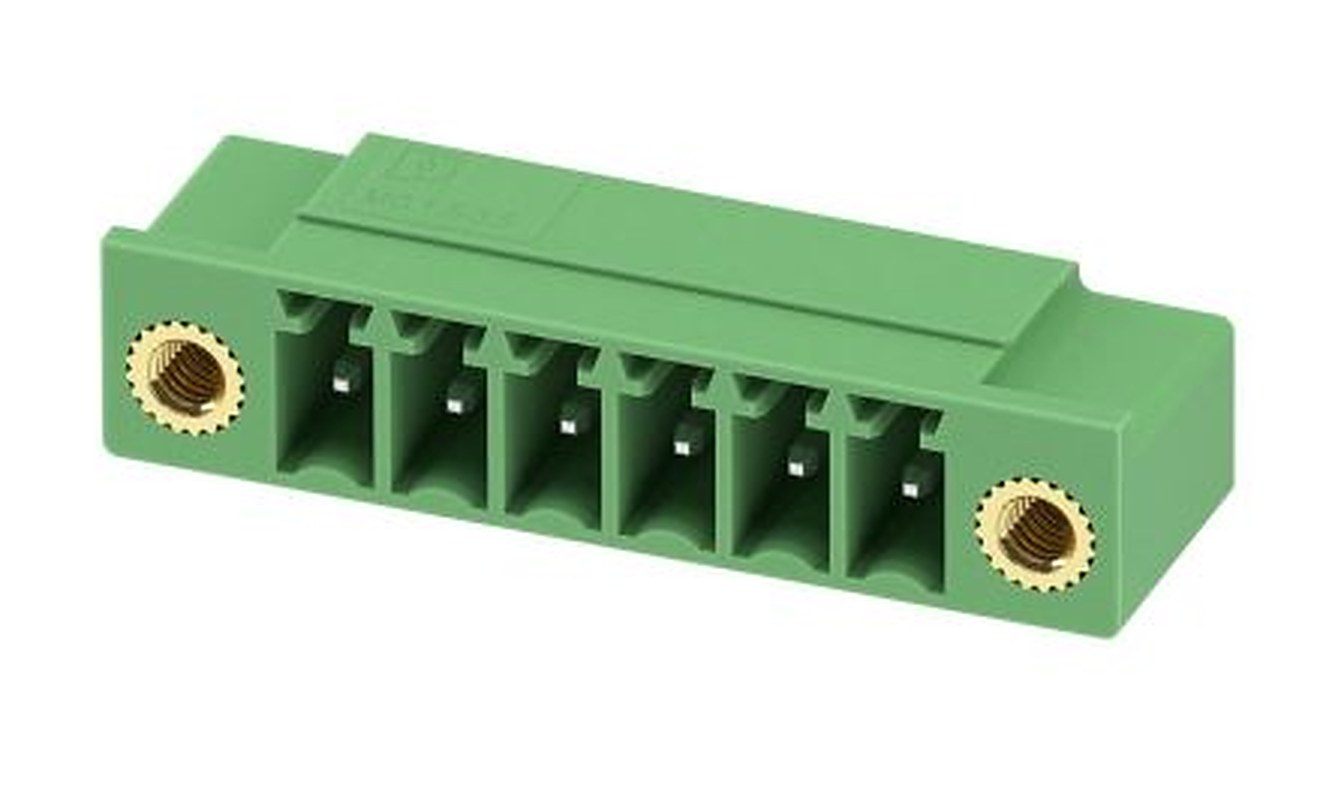 Phoenix Contact MC 1.5/6-GF-3.5-LR Series Pluggable Terminal Block, 6-Contact, 3.5 mm Pitch, 1 Row, 1817657