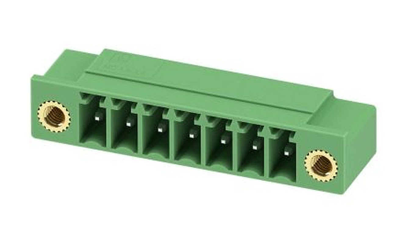 Phoenix Contact MC 1.5/7-GF-3.5-LR Series Pluggable Terminal Block, 7-Contact, 3.5 mm Pitch, 1 Row, 1817660